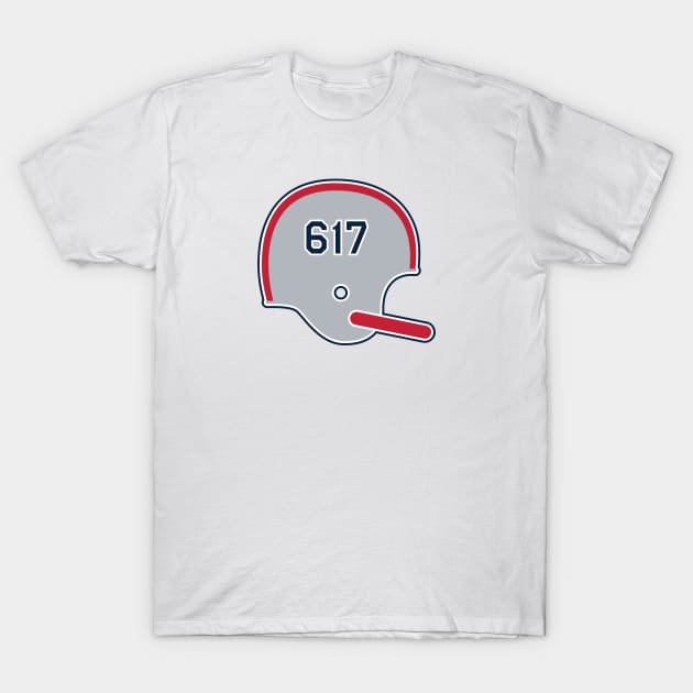 New England Patriots 617 Helmet T-Shirt by Rad Love